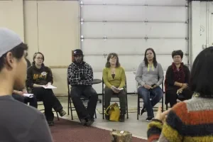 Some audience members