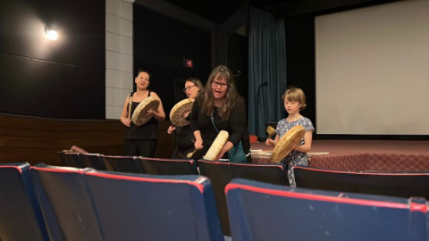 Mel's family drumming