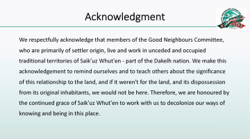 Acknowledgement