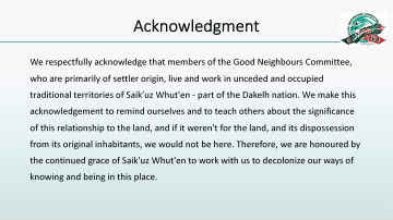 Acknowledgement