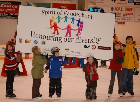 Vanderhoof kids in the Arena