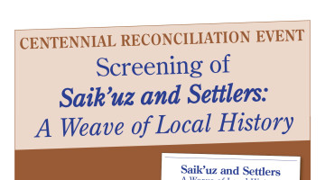 Vanderhoof Centennial Reconciliation Event: Screening of Saik’uz and Settlers