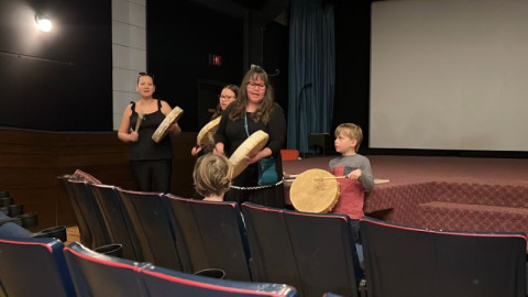 Mel's family drumming